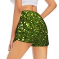 thumbnail image 3 of Haiem Green Glitter Sparkle Women's 2 in 1 Running Shorts - Lightweight Athletic Workout Gym Yoga Breathable Sports Shorts Liner with Phone Pockets-XX-Large, 3 of 9