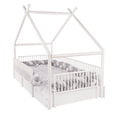 thumbnail image 1 of Duduk Cama Individual Chalet Blanco Individual Madera Duduk Cama Chalet Cercado Blanco Madera Montessori Individual, 1 of 4