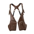 thumbnail image 4 of Bolso bandolera de hombro, elegante bolso doble para actividades al libre de estilo medieval Marrón, 4 of 8