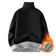 thumbnail image 2 of TFEOQRY Men's Turtleneck Sweater Loose Thickened Thermal Knitted Long Sleeve Pullover Casual Fall Winter Warm Tops Black, 2 of 5