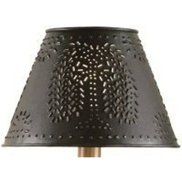 Black Willow Tree Punched Tin 10" Lamp Shade