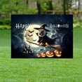 thumbnail image 2 of Happy Halloween Chinese Shar-Pei Witch Pumpkins Bats Yard Sign Dog Lover Outdoor Home Lawn Garden Porch Decor - 13012, 2 of 5