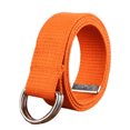 thumbnail image 2 of Toile en Métal Ceinture Indeding Exquis Facile Bague Réglable Assortis Anti-Rouille Double Anneau Réglable Jeans Ceintures Orange, 2 of 9