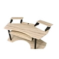 thumbnail image 4 of Contemporary Computer Desk with Keyboard Tray and Open Bottom Shelf in Brown, 4 of 5