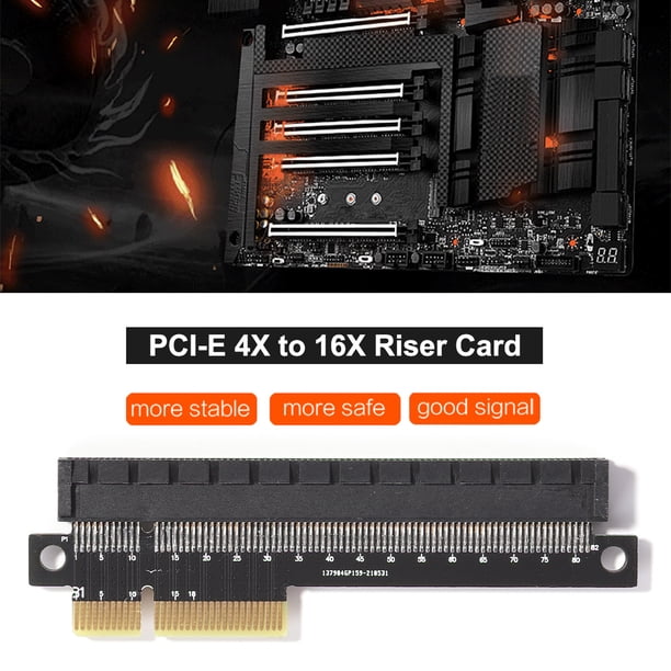 Tarjeta Adaptadora Desktop PCI-E 4X a 16X Tarjeta adaptadora PCI-E 4X Convertidor de puerto macho a hembra