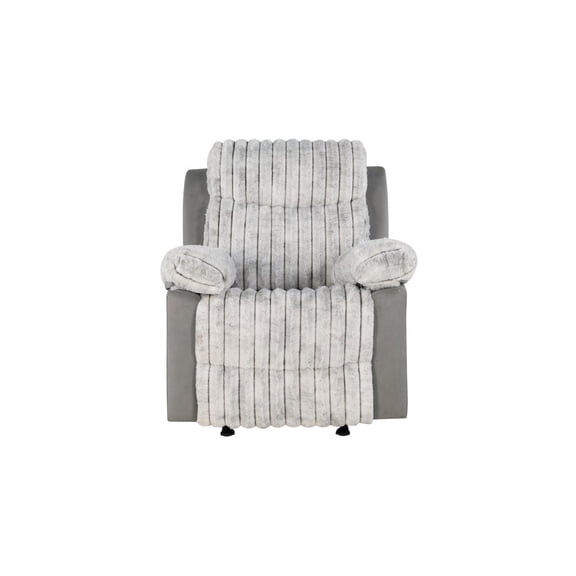 U6028 Gray Extra Soft and Padded Glider Recliner