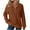 Brown 1, variant on hotojiny Womens Quarter Zip Sweatshirt Lightweight Long Sleeve Textured Athletic Pullover Tops Loose Lapel Clothes with Pocket