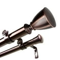 thumbnail image 2 of Domovina Netta 1" Double Curtain Rod-Color:Bronze,Size:120-170", 2 of 5