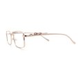 thumbnail image 6 of Jaguar Cougar Jewel Metal Arm Rectangle Hustler Fashion Eyeglasses Rose Gold, 6 of 8