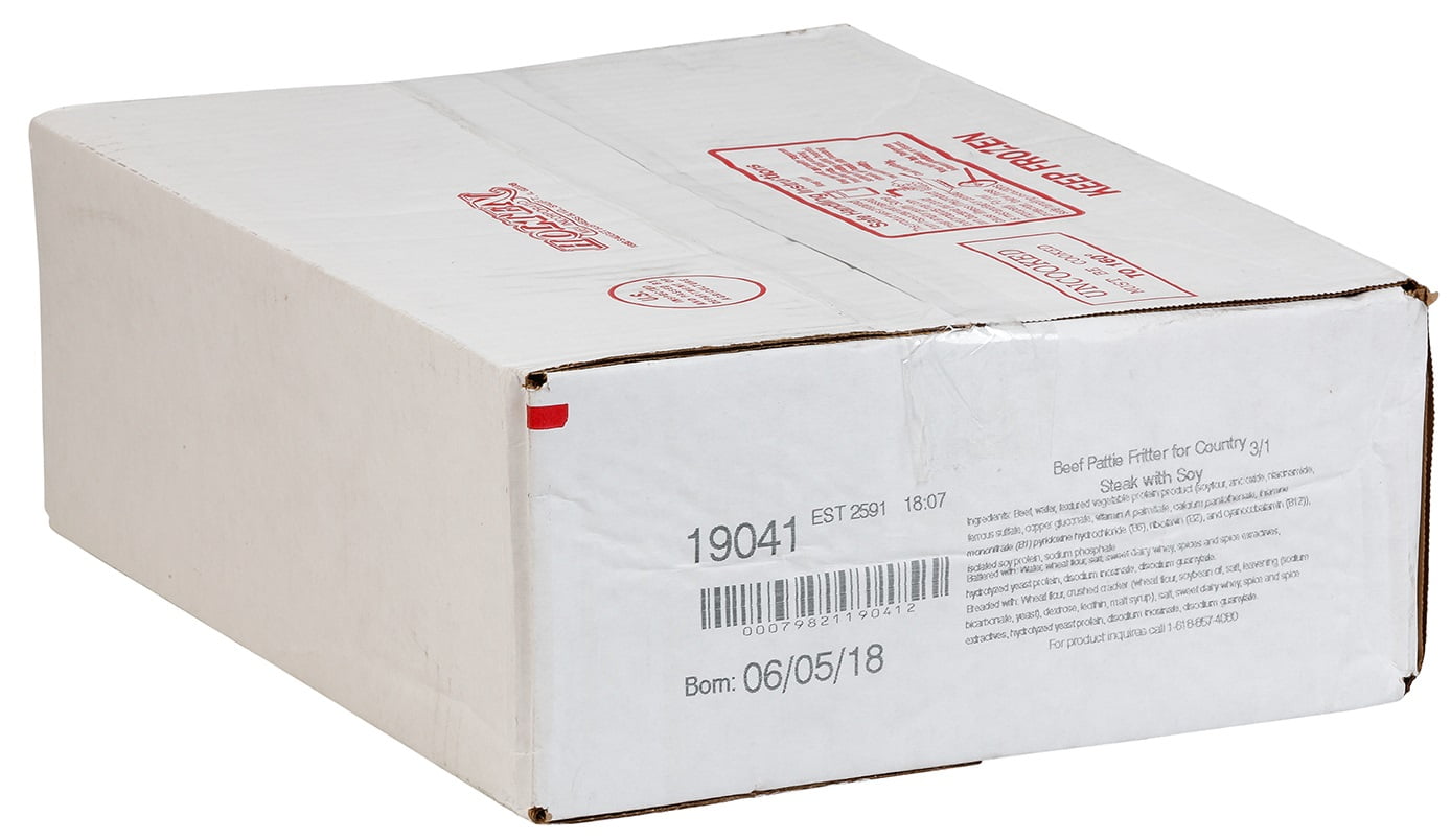Holten Country Breaded Beef Steak Patty, 5.33 Ounce -- 30 per case