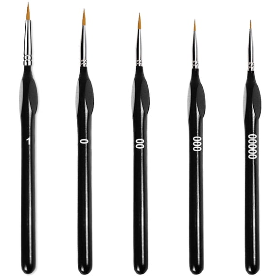 Miniature Paint Brushes, 5 Pcs, Detail Paint Brush Set, Fine Paint Brush, Mini Paint Brushes, Thin Paint Brushes, Tiny Paint Brushes, Micro Paint Brush, Fine Point Paint Brush