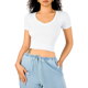 thumbnail image 1 of Playera Mujer Casual Crop Top Stretch Cómoda Blusa Corta, 1 of 5