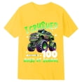 thumbnail image 4 of Bainana Happy 100 Days Of School Shirts For Boys Girls Cartoon Print Short Sleeve Crew Neck Tops Breathable Soft Children'S Summer T Shirts Yellow Size 4-5 Years, 4 of 4