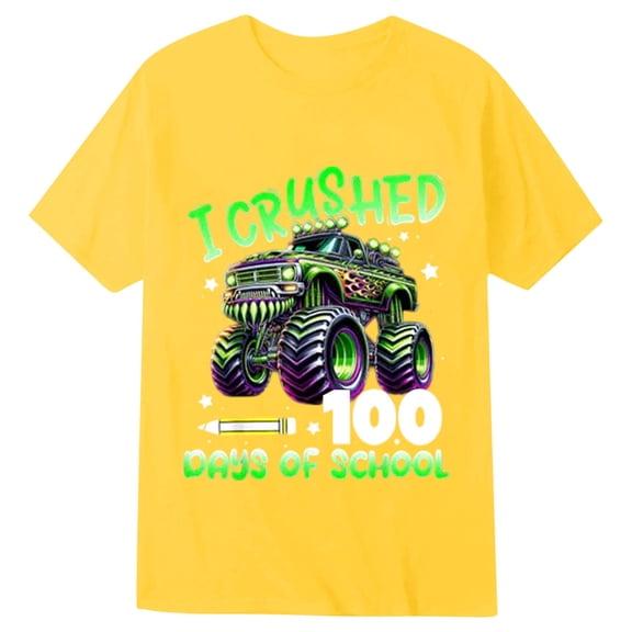 MUXiin 100 Days of School Shirt, 100Th Day of School Shirt, 100 Days of School Shirt Boys Kids Toddler Kindergarten Tee Happy 100th Day of School Celebration Gifts Tops