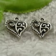 thumbnail image 3 of K-KED 400 pcs tibet silver leaves heart charms 14x13mm B4210, 3 of 3