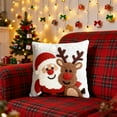 thumbnail image 1 of Fundas de Almohada Navideñas de 45 X 45 Cm, Decorativas, de Tela Suave y con Cremallera Oculta para Decoración Del Hogar., 1 of 6