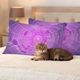 thumbnail image 3 of Halloween Outdoor Waterproof Pillow Covers, Farmhouse Retro Purple Ombre White Cobweb Decorative Rectangle Throw Pillowcase Sofa Cushion Sham for Patio/Couch/Chair, 20"x12" 2 Pack, 3 of 8