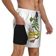 thumbnail image 2 of Naloa Christmas Gnomes Print Men Swim Trunks with Compression Liner ,Board Shorts,Men's Swim Shorts with Drawstring and Elastic Waistband-X-Large, 2 of 6
