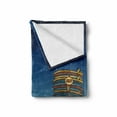 thumbnail image 2 of Ocean Soft Flannel Fleece Blanket, Cartoon Car with Surfboards Blue Night Ocean Waves Travel Summer Island Illustration, Cozy Plush for Indoor and Outdoor Use, 50" x 60", Multicolor, by Ambesonne, 2 of 6
