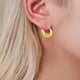 thumbnail image 3 of WILLBEST Aretes Pequeños Para Mujer Pendientes De Aro Dorados Para Mujer Lindos Pendientes De Moda Joyería Minimalista, 3 of 5