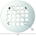 thumbnail image 4 of Westbrass D3191-07 4-1/4" Brass Snap-In Shower Drain Cover, Satin Nickel, 4 of 5