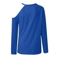 thumbnail image 5 of Ketyyh-chn99 Womens Long Sleeve T Shirts 2023 Casual Shirts Tunic Tops Navy,L, 5 of 5