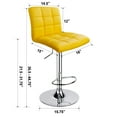 thumbnail image 3 of Leopard Adjustable Swivel Kitchen Dining Counter Bar Stool,Set of 2,Yellow, 3 of 6