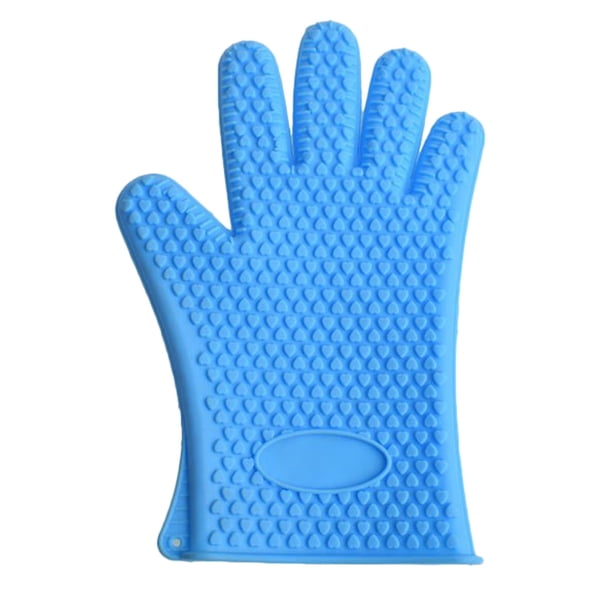 Guantes de silicona para hornear de 130 g, aislantes para altas temperaturas, con forma de corazón y cinco dedos, para cocina, ollas y microondas