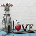 thumbnail image 2 of Christmas Wood Love Sign for Home Decor, Decorative Wooden Cutout Love Word Heart Decor, Rustic Freestanding Love Block Letter Sign Table Mantel Fireplace Decor for Valentine's Day Wedding Decorations, 2 of 8