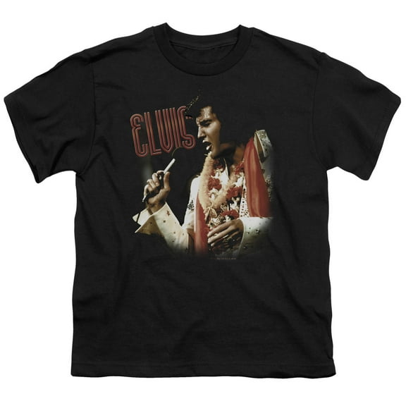 Trevco ELV602-YT-2 Elvis Presley & Soulful Youth 18-1 Short Sleeve T-Shirt, Black - Medium