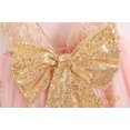 thumbnail image 4 of Vestido de fiesta rosa navideño CMMCHAAH para niñas pequeñas, 100 cm, 4 of 7