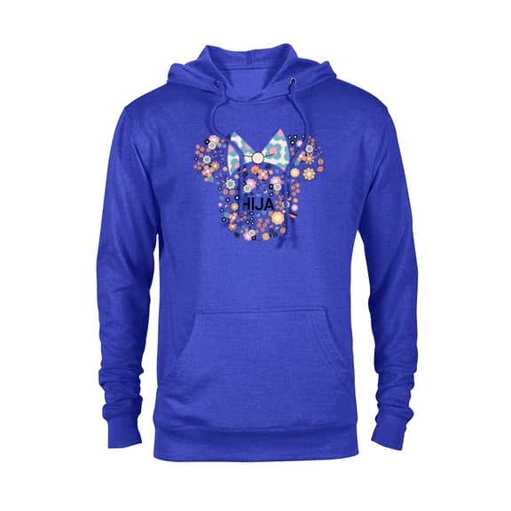 Disney Minnie Mouse Hija Icon Flowers Spanish Family Trip- Pullover Hoodie for Adults - Customized-Royal