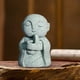 thumbnail image 2 of Figura de monje Jizo japonés, mascota de té, pequeña escultura budista, adorno de mesa Manos entrelazadas, 2 of 8