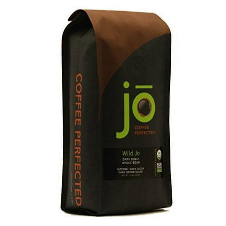WILD JO: Dark French Roast Organic Coffee, Bold Strong Whole Bean Coffee, 12 oz