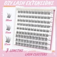 thumbnail image 2 of Losha Lash Clusters Natural Eyelash Clusters CC Curl 99pcs DIY Lash Extensions Wispy 10-12mm Cluster Lashes at Home Soft Lightweight Eyelash Extension (FD34), 2 of 3