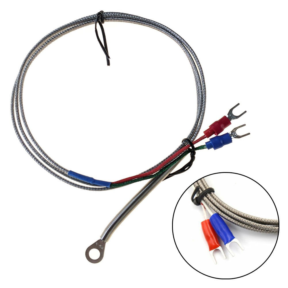 1 9x6mm Probe Ring K Type Thermocouple Temperature Sensor 1 Meter long Washer 