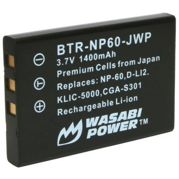 Wasabi Power Battery for Hewlett Packard NP-60, A1812A, L1812A, L1812B, Q2232-80001 and HP PhotoSmart