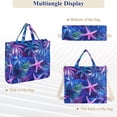 thumbnail image 6 of FORMRS Womens Corduroy Tote Bag Crossbody Shoulder Handbag with Pocket, Neon Pink Starfish, 6 of 7