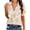 White, variant on Otvok Summer Tunic Tops Women Tank Floral Printed Ruffle Sleeve V-Neck Casual Polyester Blouse