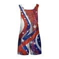 thumbnail image 5 of Lovskoo 2024 Independence Day Romper Women's American Flag Print Shorts Jumpsuit 4th Of July Outfits Sleeveless Tank Romper Multicolor S, 5 of 6