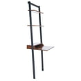 thumbnail image 3 of SAFAVIEH Pamella Rustic Retro 2 Shelf Leaning Desk, Honey/Charcoal, 3 of 12