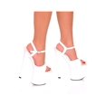 thumbnail image 1 of Sexy Womens 7 1/2" White Platform Plain Vamp & Quarter Strap Shoes, 1 of 1