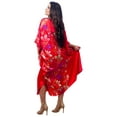 thumbnail image 3 of Up2date Fashion's Women's Caftan / Kaftan, Floral Vines Print on Charming Red, 3 of 3