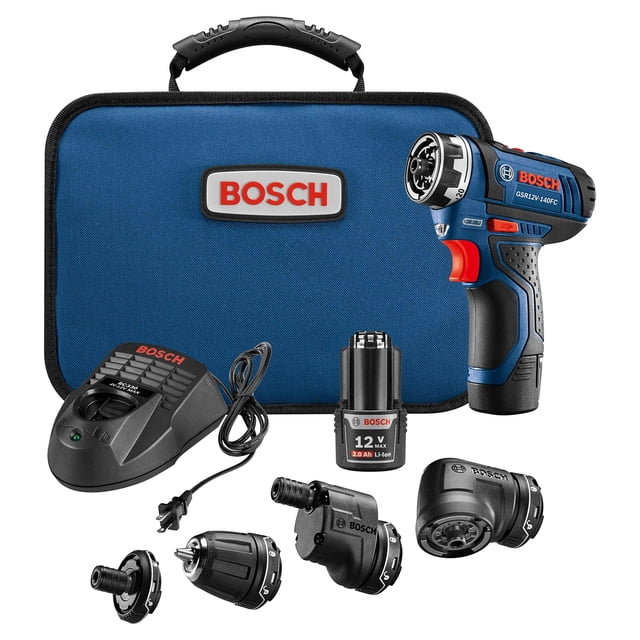 Taladro/destornillador BOSCH GSR12V-140FCB22 Sistema Flexiclick 5 en 1 de 12 V
