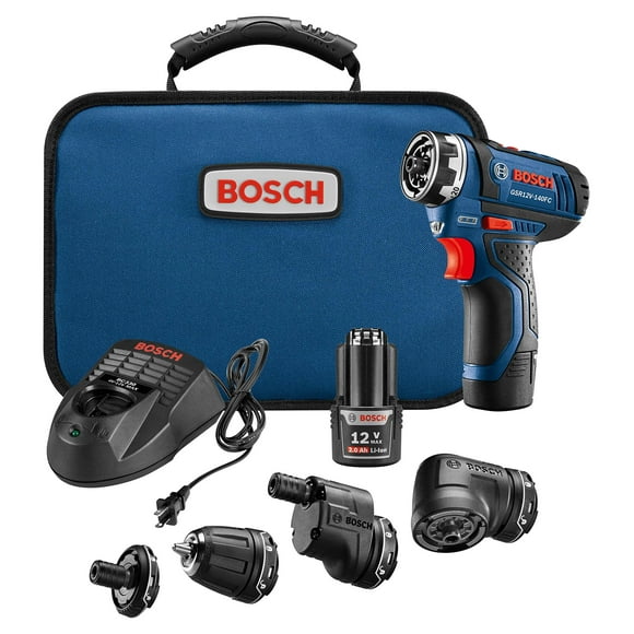 Taladro/destornillador BOSCH GSR12V-140FCB22 Sistema Flexiclick 5 en 1 de 12 V
