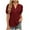 #Wine, variant on Xixinqiwan Today Women Summer TopsWomen's V Neck Summer Tops Short Cap Sleeve Casual Henley Shirt Cute Loose Fit Button T Shirts