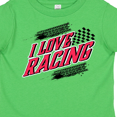 thumbnail image 4 of Inktastic I Love Racing with Tire Marks Boys or Girls Toddler T-Shirt, 4 of 5