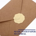 thumbnail image 4 of Raindrops 1Set Brown Paper Invitation Envelopes for Wedding Cards and Party Invitations Elegant Design, 4 of 5