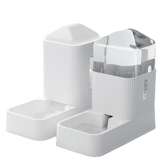 Cuenco para perros Billuyoard alimentador automático para gatos blanco
