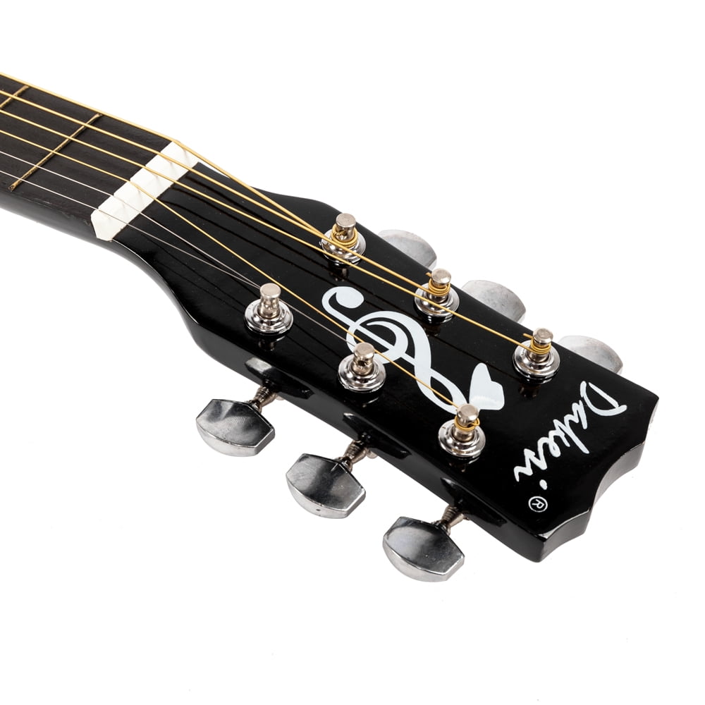 Private Jungle 38" Cutaway Guitar, Basswood Beginner Electric Guitar with Bag String Set, Black